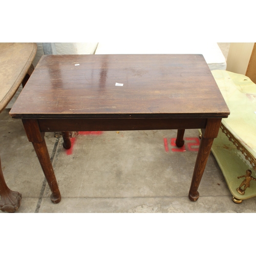 2682 - A MID 20TH CENTURY OAK AND BEECH FOLD-OVER WORK TABLE