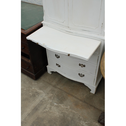 2684 - A WHITE PAINTED MAHOGANY COCKTAIL CABINET