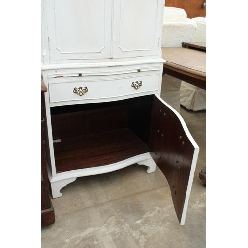 2684 - A WHITE PAINTED MAHOGANY COCKTAIL CABINET