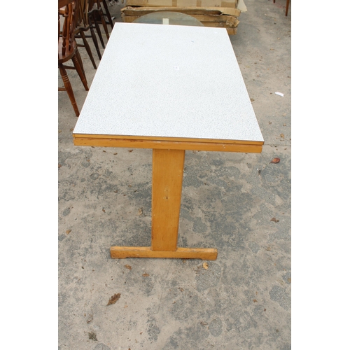 2728 - A MODERN FORMICA TOP KITCHEN TABLE. 46