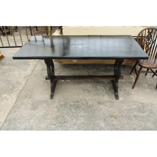 2731 - A MODERN REFECTORY STYLE DINING TABLE, 65