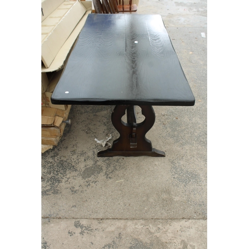 2731 - A MODERN REFECTORY STYLE DINING TABLE, 65