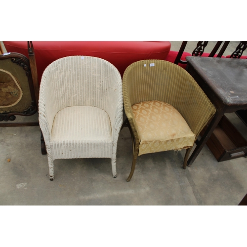 2761 - TWO LLOYD LOOM BEDROOM CHAIRS