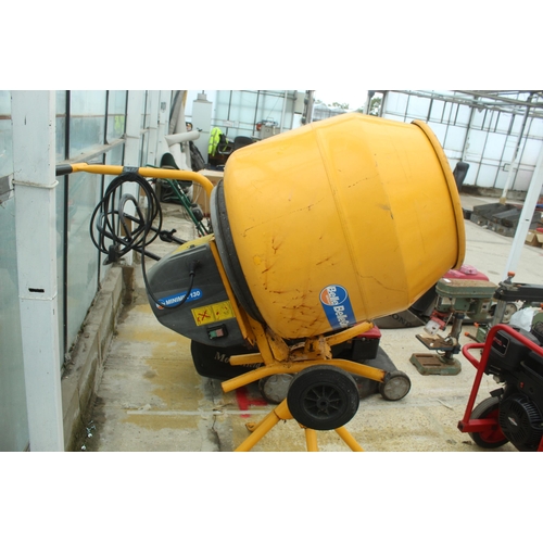 18 - BELLE ELECTRIC CEMENT MIXER ON STAND IN WORKING ORDER  NO VAT