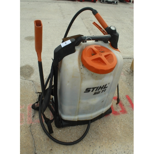 8 - STIHL 5G 21 WEED SPRAYER IN WORKING ORDER  NO VAT