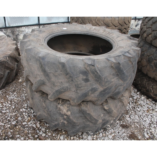 1012 - 2 TYRES 420/70-R28  + VAT