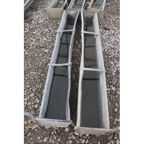 1015 - 2 HANG ON G I TROUGHS 6 FT WIDE  + VAT