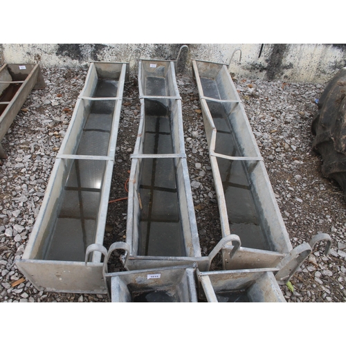 1016 - 3 HANG ON G I TROUGHS 6 FT WIDE  + VAT