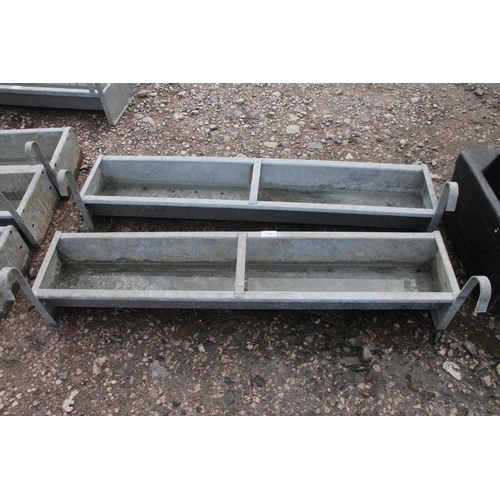 1094 - 2 G I HANGING TROUGHS 2 X 4 FT WIDE  NO VAT