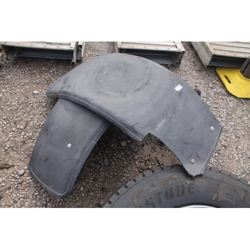 1100 - 2 TRACTOR MUD GUARDS  + VAT