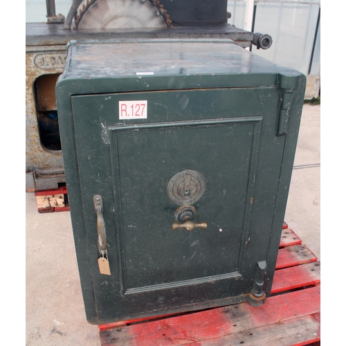 33 - LARGE SAFE MAKER — BATES WITH KEY IN OFFICE  NO VAT