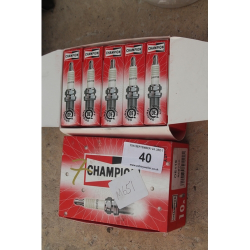 40 - NEW LAND ROVER 20 SPARK PLUGS RC8YCC NO VAT