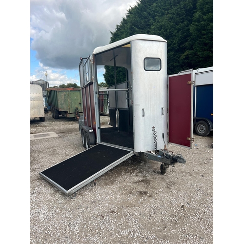 211 - IFOR WILLIAMS 510 HORSE TRAILER MAROON NEW FLOOR NEW FRONT RAMP NO VAT