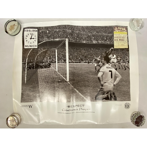 31 - A LIMITED EDITION TO 53 LITHOGRAPHS RESPECT CRISTIANO'S PRAYER TO COMMEMORATE MUNICH FEB 6TH 1958, P... 