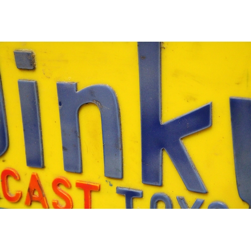  A DINKY DIECAST TOYS ILLUMINATED SIGN, HEIGHT 24CM, WIDTH 41CM, DEPTH 11CM