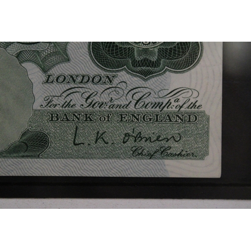 325 - A UK BANK OF ENGLAND £1 BANKNOTE , SIGNED O’BRIEN UNCIRCULATED CONDITION