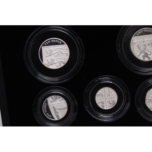 329 - A UK ROYAL MINT 2008 SILVER PIEDFORT COLLECTION . BOXED WITH COA