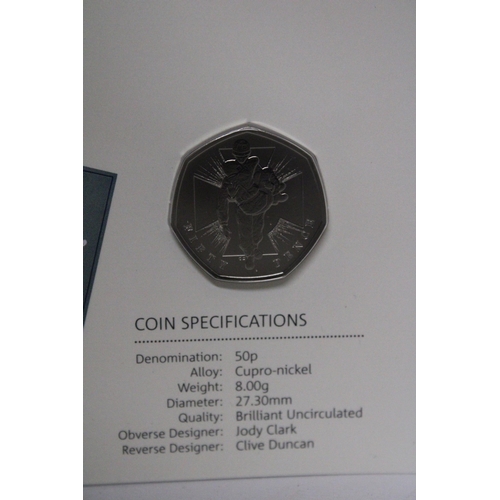 333 - A UK ROYAL MINT 2019 CELEBRATING 50 YEARS OF THE 50P BRITISH MILITARY SET