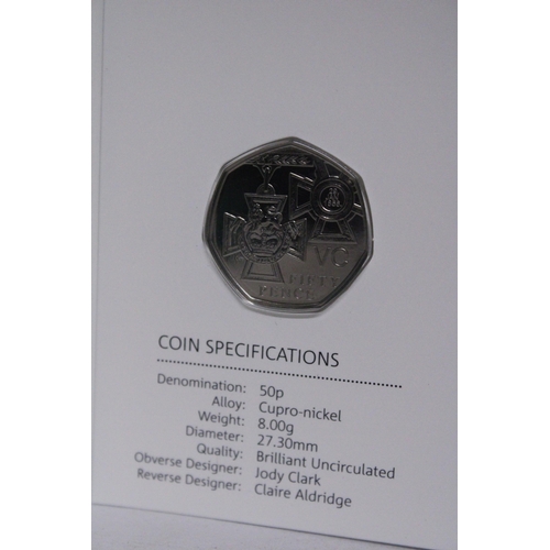 333 - A UK ROYAL MINT 2019 CELEBRATING 50 YEARS OF THE 50P BRITISH MILITARY SET