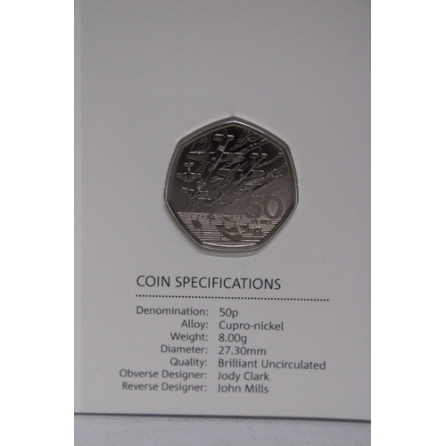 333 - A UK ROYAL MINT 2019 CELEBRATING 50 YEARS OF THE 50P BRITISH MILITARY SET