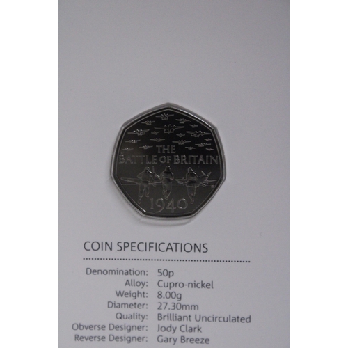 333 - A UK ROYAL MINT 2019 CELEBRATING 50 YEARS OF THE 50P BRITISH MILITARY SET