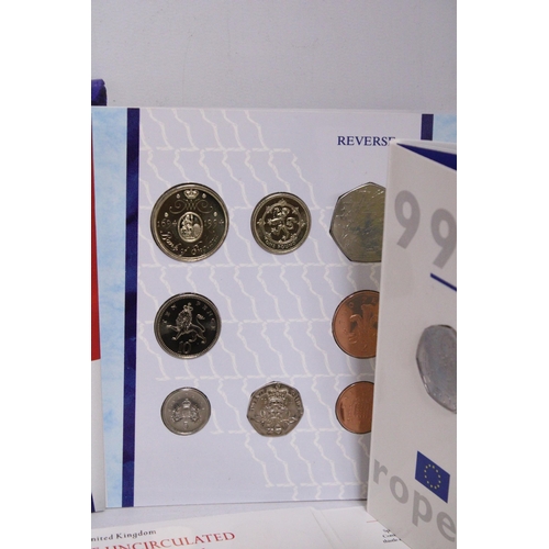 335 - UK YEAR COIN SETS : 1960 , 1982 X 2 , 1983 X 2 , 1986 , 1992 AND 1994