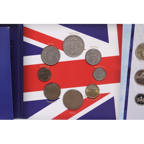 335 - UK YEAR COIN SETS : 1960 , 1982 X 2 , 1983 X 2 , 1986 , 1992 AND 1994