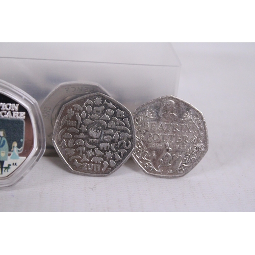 344 - A UK SELECTION OF THIRTYNINE 50P COINS