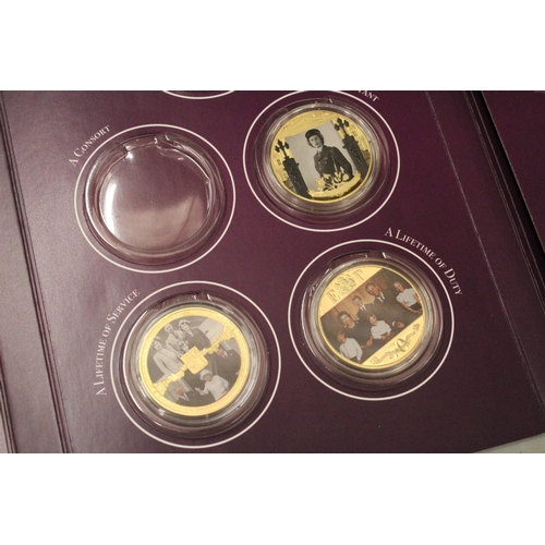 376 - A PRESENTATION PACKAGE CONTAINING THREE JUBILEE COLLECTION COMMEMORATIVE COINS ALL WITH COA