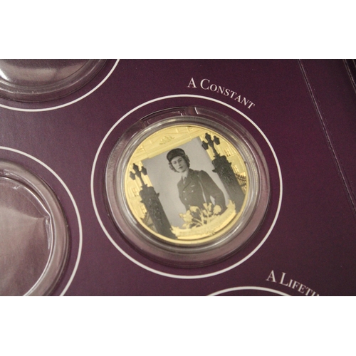 376 - A PRESENTATION PACKAGE CONTAINING THREE JUBILEE COLLECTION COMMEMORATIVE COINS ALL WITH COA