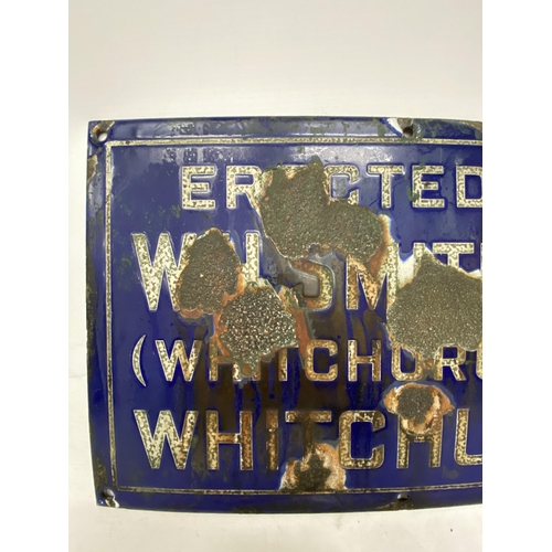 7 - AN ENAMEL SIGN W.H. SMITH WHITCHURCH - 41 X 21.5 CM