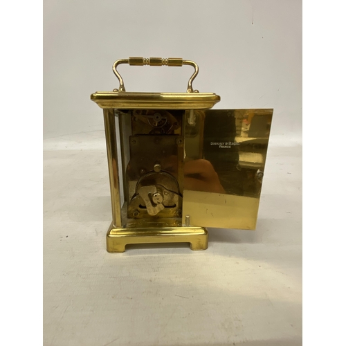 51 - A BAYARD 8 DAY CARRIAGE CLOCK IN GOOD WORKING ORDER BUT NO WARRANTY GIVEN