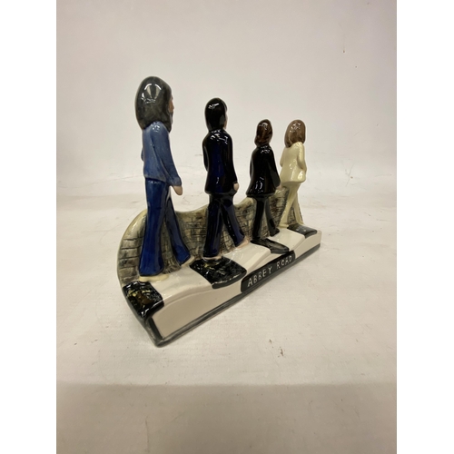 55 - A MANOR COLLECTABLES STAFFORDSHIRE ENGLAND BEATLES ABBEY ROAD FIGURE