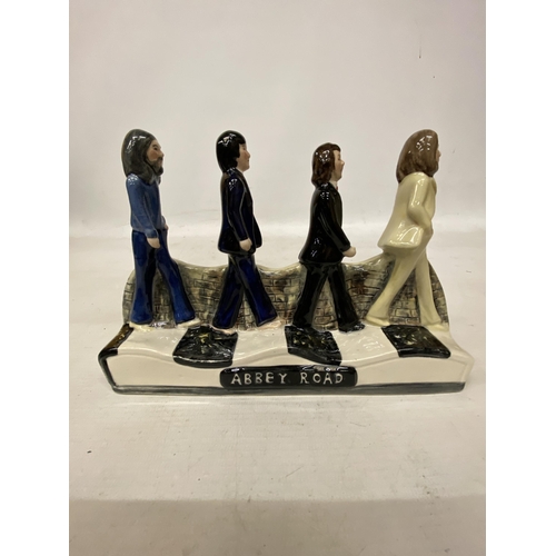 55 - A MANOR COLLECTABLES STAFFORDSHIRE ENGLAND BEATLES ABBEY ROAD FIGURE