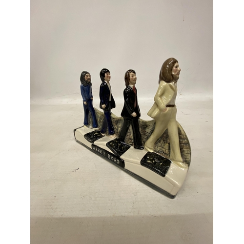 55 - A MANOR COLLECTABLES STAFFORDSHIRE ENGLAND BEATLES ABBEY ROAD FIGURE