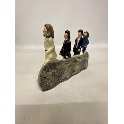 55 - A MANOR COLLECTABLES STAFFORDSHIRE ENGLAND BEATLES ABBEY ROAD FIGURE