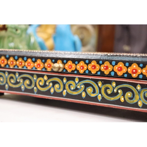 102 - A HANDPAINTED INDIAN JEWELLERY BOX