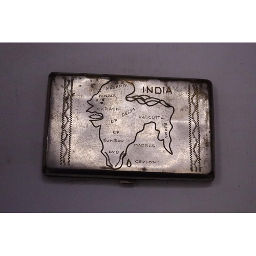 167 - AN OLD RAJ SOLDIER'S INSCRIBED CIGARETTE CASE