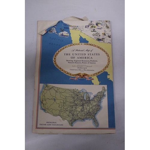 194 - A WWII UNITED STATES OFFICE OF WAR MAP