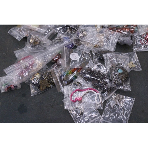 238 - 120+ ITEMS OF COSTUME JEWELLERY TO INCLUDE RINGS, EARRINGS, PENDANTS, CHAINS, NECKLACES, PANDORA STY... 