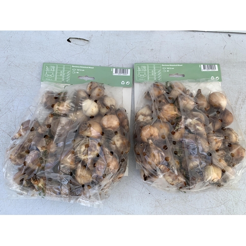 225 - EIGHTY BOTANICAL MIX NARCISSUS BULBS IN TWO PACKS. PLUS VAT TO BE SOLD FOR THE ONE EIGHTY