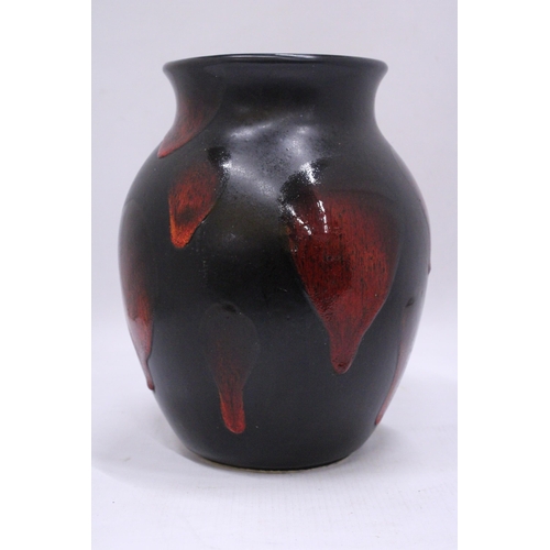 168 - A POOLE POTTERY VASE, 'GALAXY' PATTERN, HEIGHT 23CM