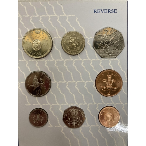 483 - A ROYAL MINT BRILLIANT UNCIRCULATED COIN COLLECTION CONTAINING EIGHT COINS IN VGC TOGETHER WITH A 19... 