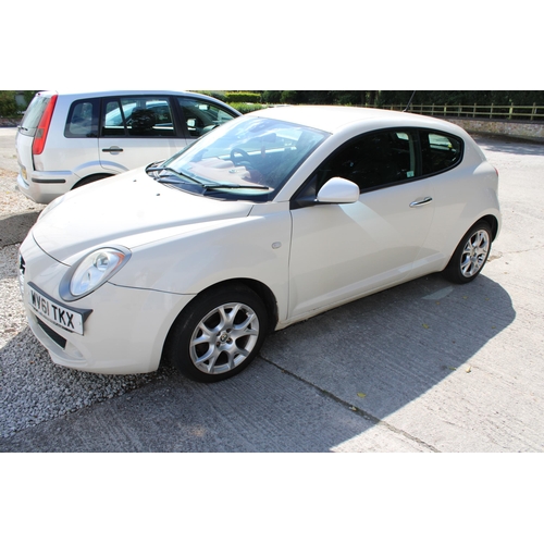 162 - AN ALFA ROMEO MITO 1.3L HATCHBACK, MOT VALID UNTIL 11th JUNE 2025, REGISTRATION NO. WV61TKX WITH 610... 