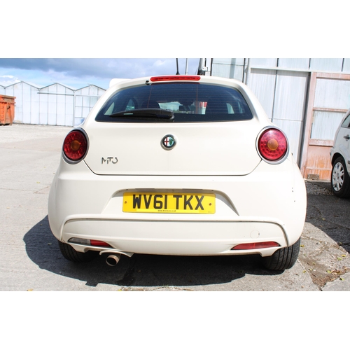 162 - AN ALFA ROMEO MITO 1.3L HATCHBACK, MOT VALID UNTIL 11th JUNE 2025, REGISTRATION NO. WV61TKX WITH 610... 