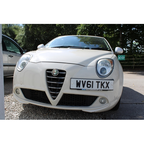 162 - AN ALFA ROMEO MITO 1.3L HATCHBACK, MOT VALID UNTIL 11th JUNE 2025, REGISTRATION NO. WV61TKX WITH 610... 