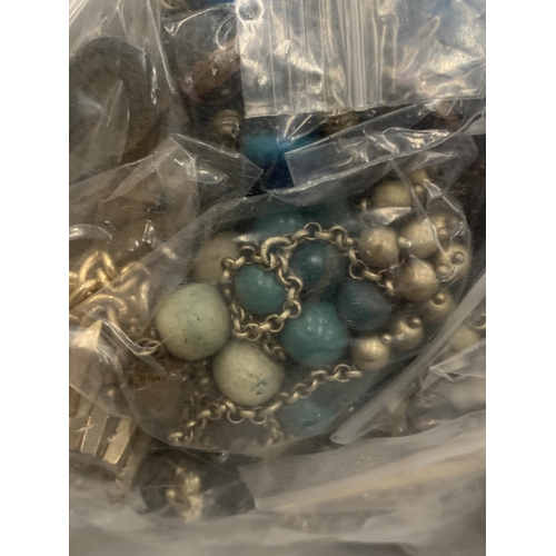 126 - 10KG OF COSTUME JEWELLERY NECKLACES - ALL INDIVIDUALLY BAGGED