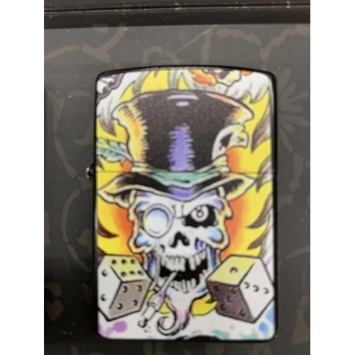 139 - FOUR NEW AND BOXED SKULL LIGHTERS