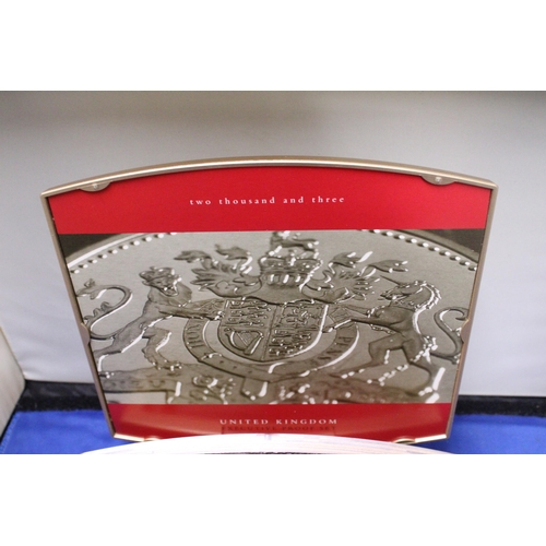 365 - A TWO THOUSAND AND THREE UNITED KINGDOM EXECUTIVE PROOF SET WITH  CERTIFICATE OF AUTHENTICITY