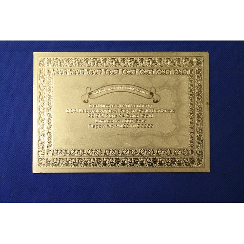 412 - A SET OF FOUR 24 CARAT GOLD FOIL GREAT BRITIAN NOTES TO INCLUDE A £20, £10, £5 AND £1 WITH CERTIFICA... 